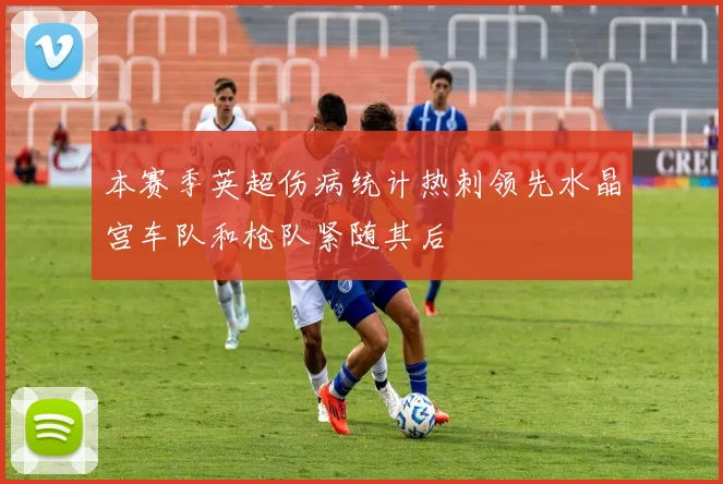 本赛季英超伤病统计热刺领先水晶宫车队和枪队紧随其后